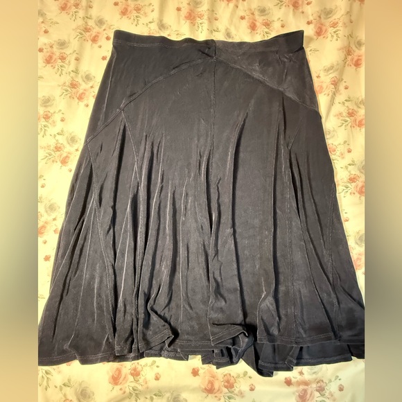 Coldwater‎ Creek Black Midi Fit and Flare Skirt,VTG, made in USA - Picture 3 of 4